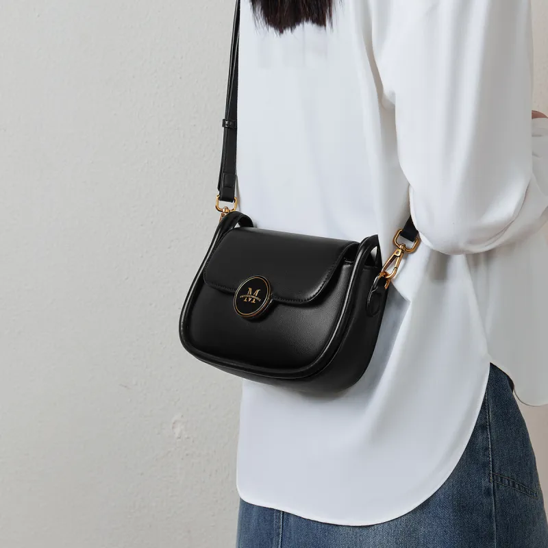 15 MINS Synthetic Leather Crossbody Bag Regular Women's Ecru & Brown/Midnight Black/Caramel Brown-6