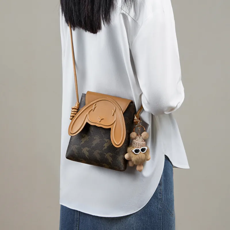 15 MINS PVC Crossbody Bag, Shoulder Bag, Mini Bag, Cell Phone Pouch Trumpets Women's Beige Yellow/Coffee-4