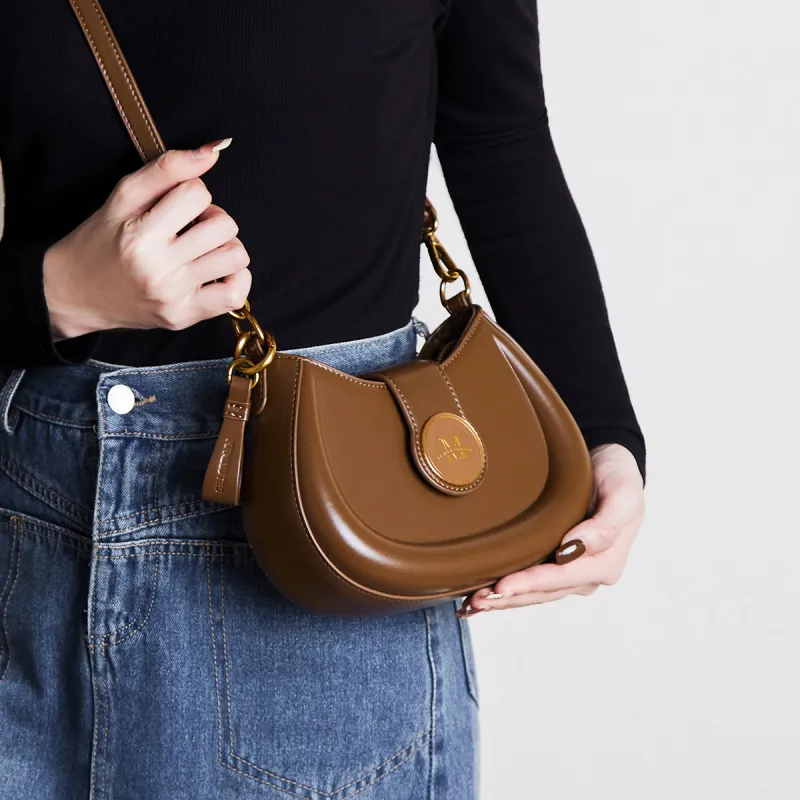 15 MINS Synthetic Leather Shoulder Bag Crossbody Bag Shoulder Bag Regular Women's Ecru & Apricot/Midnight Black/Coffee-13