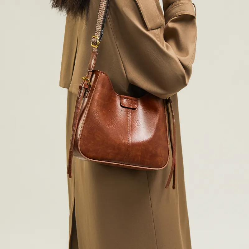 15 MINS Synthetic Leather Shoulder Bag Crossbody Bag Saddle Bag Regular Women's Coffee/Brown/Black-7