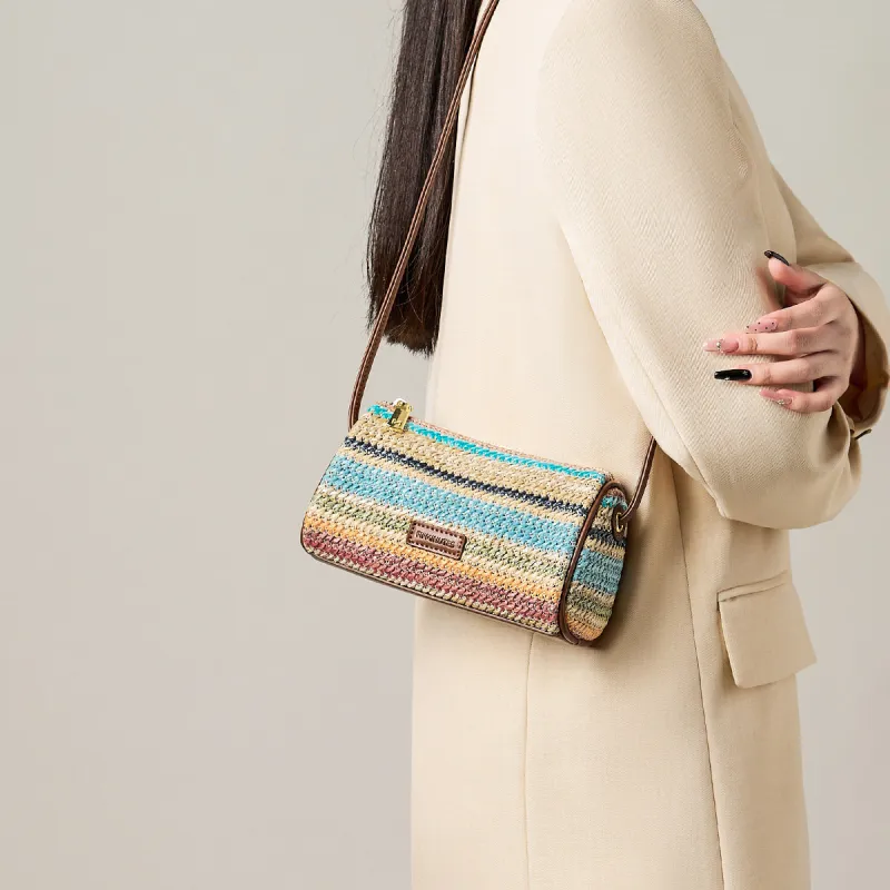 15 MINS Synthetic Leather Crossbody Bag, Shoulder Bag Regular Women's Rainbow-2