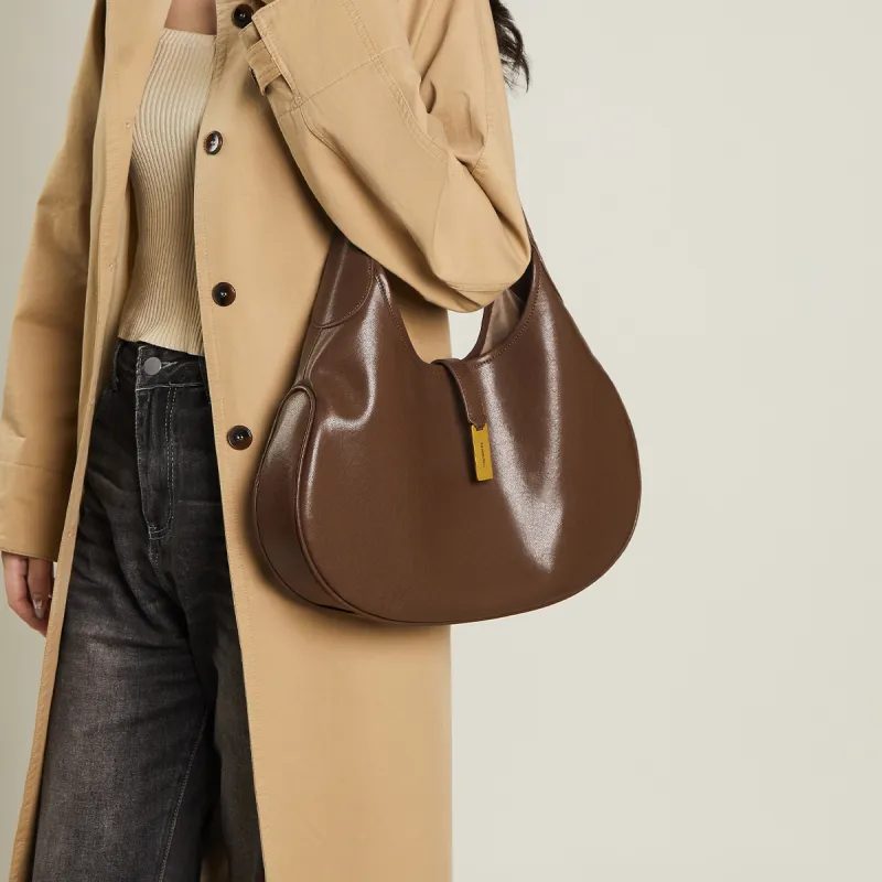 15 MINS Synthetic Leather Crossbody Shoulder Bags Regular Women's Vegetable Tanned Brown-3