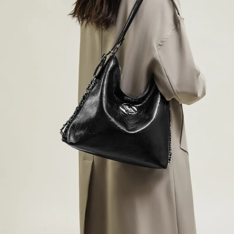 15 MINS Synthetic Leather Backpack Regular Women's Black-3
