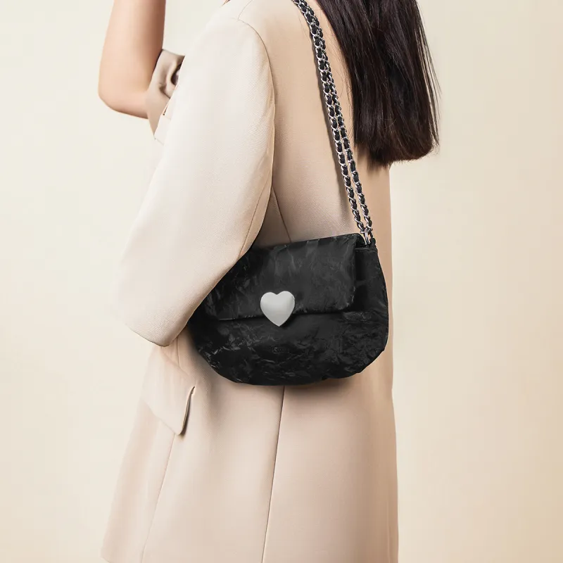 15 MINS Synthetic Leather Shoulder Bag Crossbody Bag Regular Women's Mousse White/Milk Tea Beige/Midnight Black-13