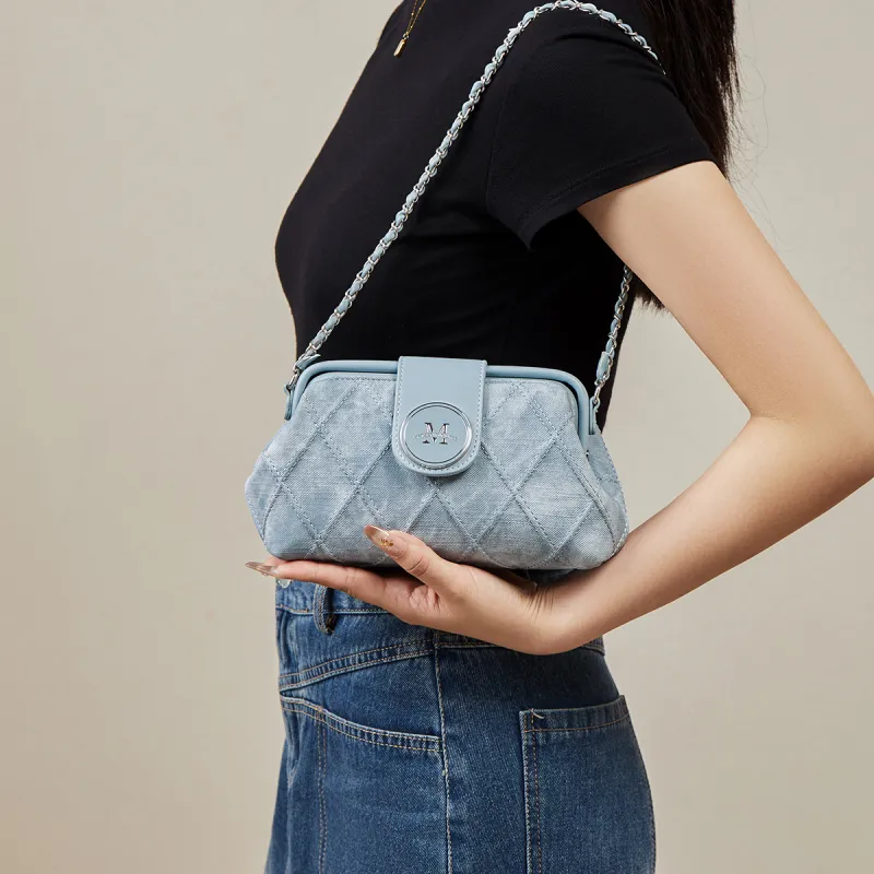 15 MINS Synthetic Leather Crossbody Bag Women's Dusty Pink/Dusty Blue-2