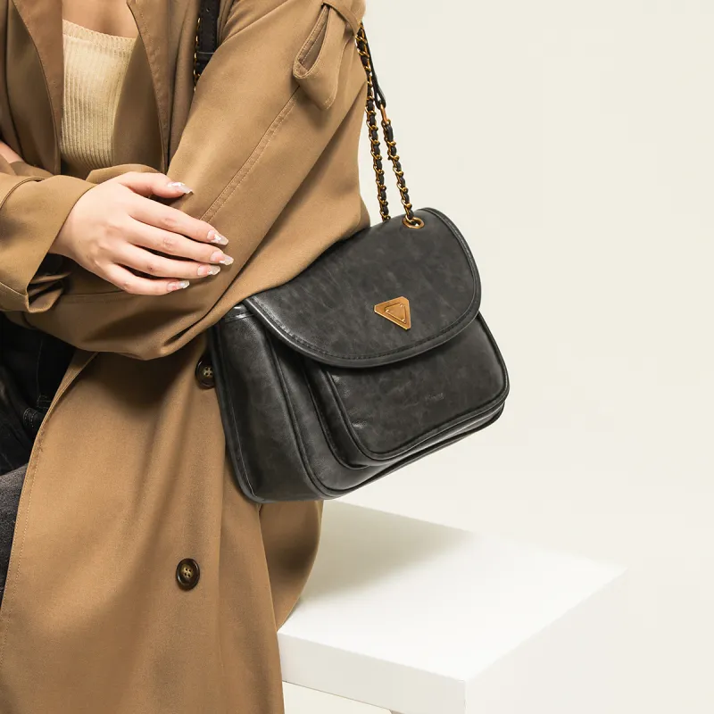 15 MINS Synthetic Leather Messenger Bag Crossbody Bag Shoulder Bag Regular Women's Coffee/Brown/Black-9