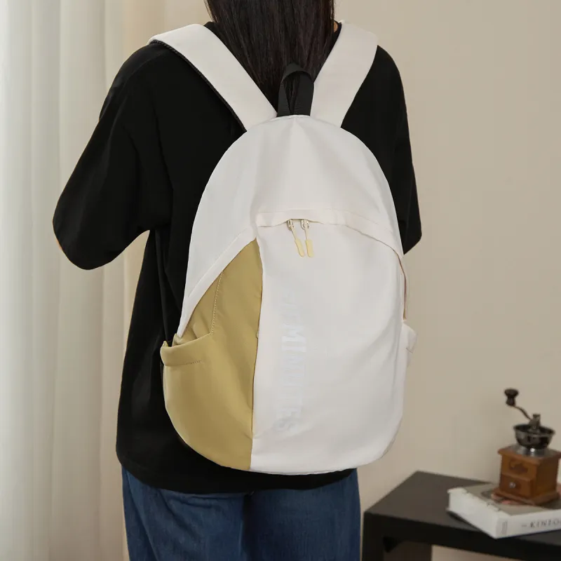 15 MINS Fabric Backpack Regular Unisex Midnight Black/Ecru-6