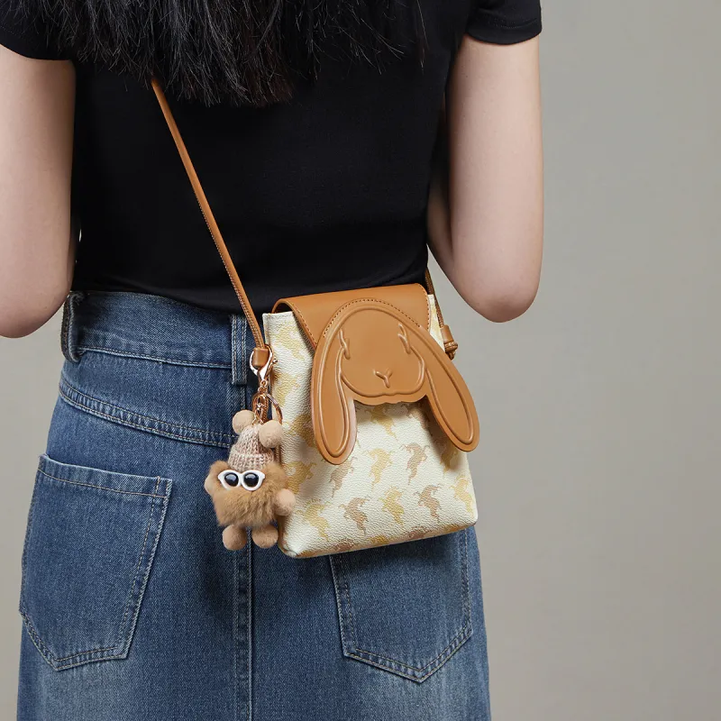 15 MINS PVC Crossbody Bag, Shoulder Bag, Mini Bag, Cell Phone Pouch Trumpets Women's Beige Yellow/Coffee-1