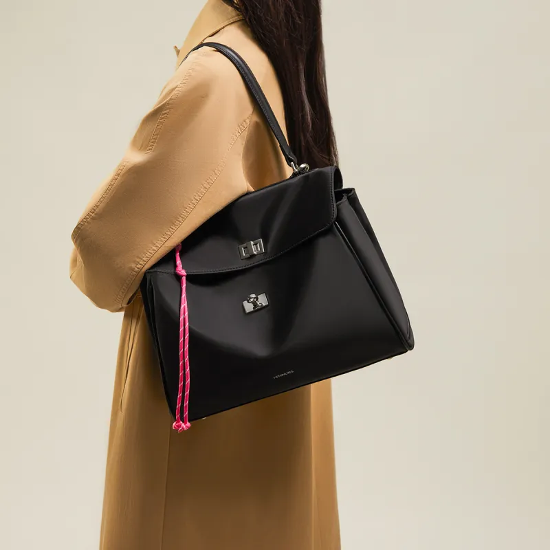 15 MINS Synthetic Leather Crossbody Bag Regular Women's Midnight Black-2