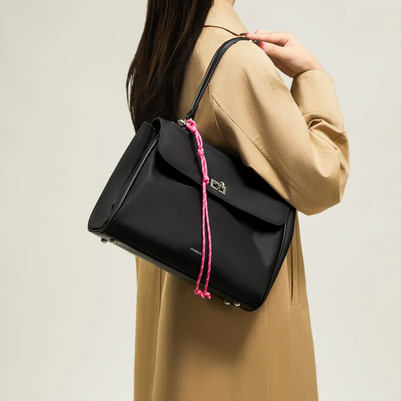 15 MINS Synthetic Leather Crossbody Bag Regular Women's Midnight Black-1