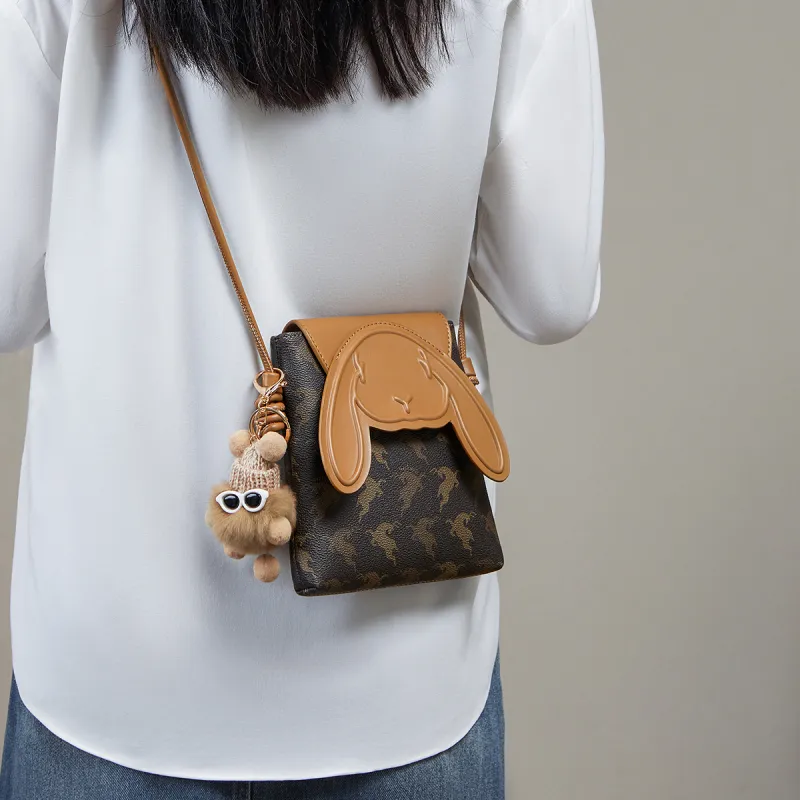 15 MINS PVC Crossbody Bag, Shoulder Bag, Mini Bag, Cell Phone Pouch Trumpets Women's Beige Yellow/Coffee-5