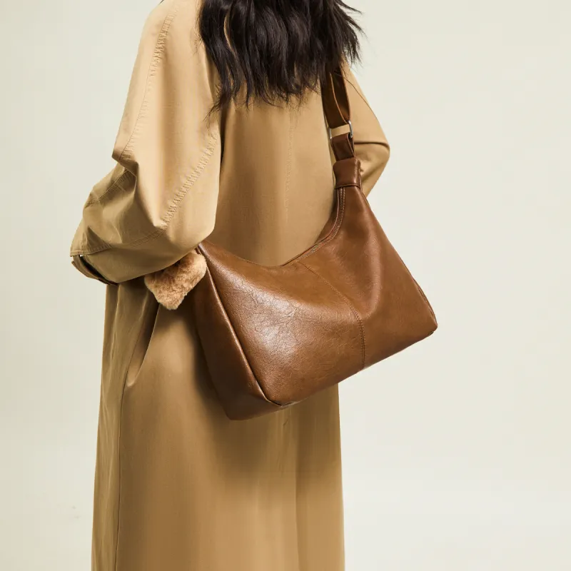 15 MINS Synthetic Leather Crossbody Bag Women's Coffee/Brown-1