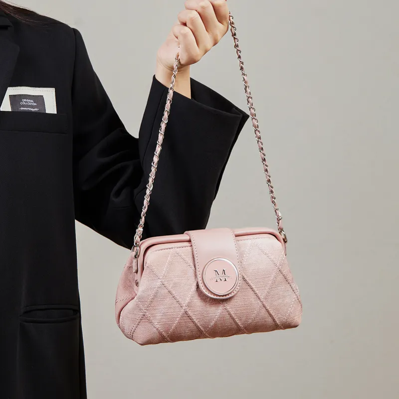 15 MINS Synthetic Leather Crossbody Bag Women's Dusty Pink/Dusty Blue-6