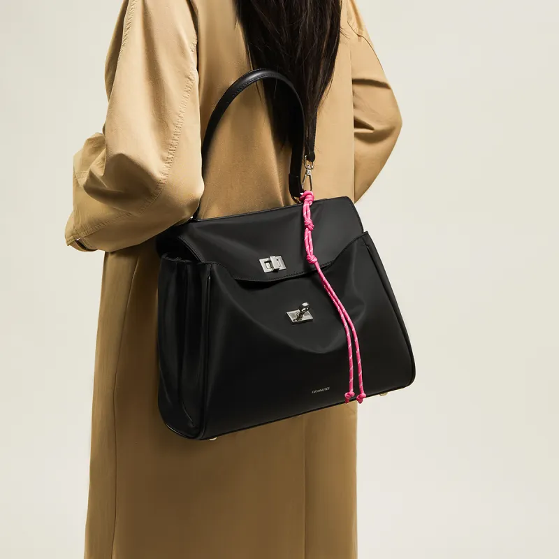 15 MINS Synthetic Leather Crossbody Bag Regular Women's Midnight Black-3