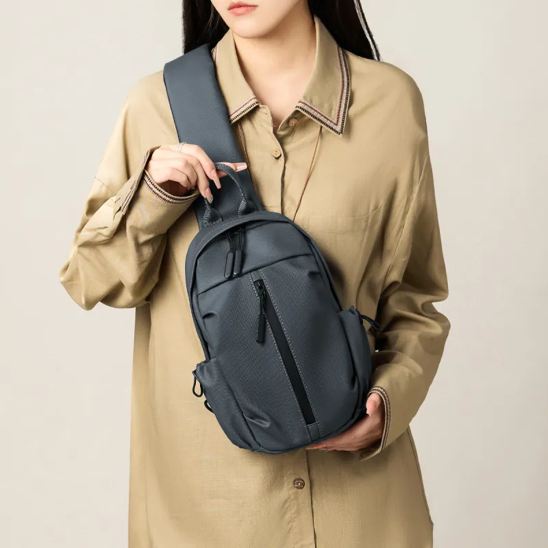 15 MINS Synthetic Leather Sling Bag, Crossbody Bag Large Size Unisex Multicolor-8