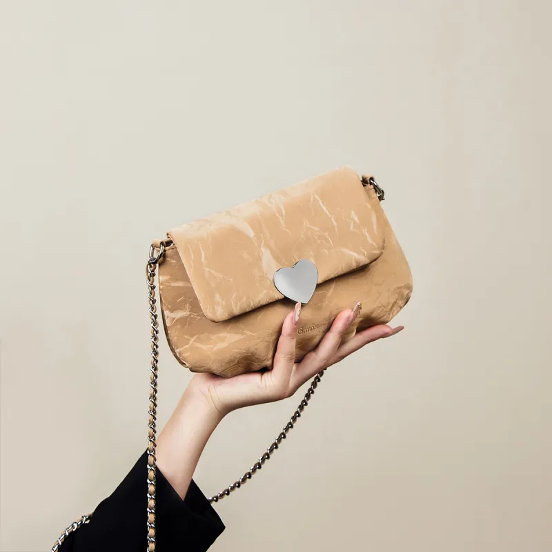 15 MINS Synthetic Leather Shoulder Bag Crossbody Bag Regular Women's Mousse White/Milk Tea Beige/Midnight Black-8