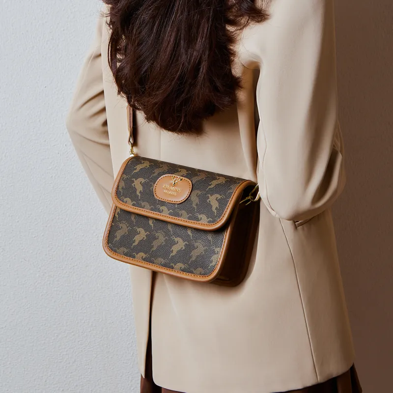 15 MINS PVC Small Square Bag Shoulder Bag Regular Women's Coffee/Beige Yellow-3