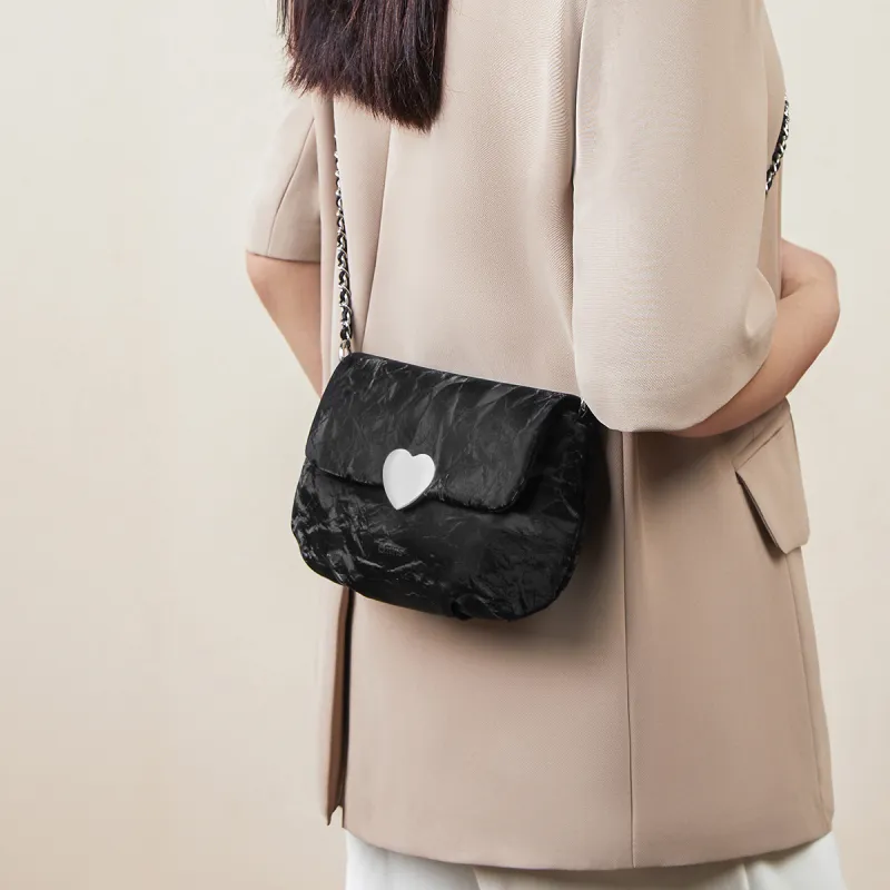 15 MINS Synthetic Leather Shoulder Bag Crossbody Bag Regular Women's Mousse White/Milk Tea Beige/Midnight Black-11
