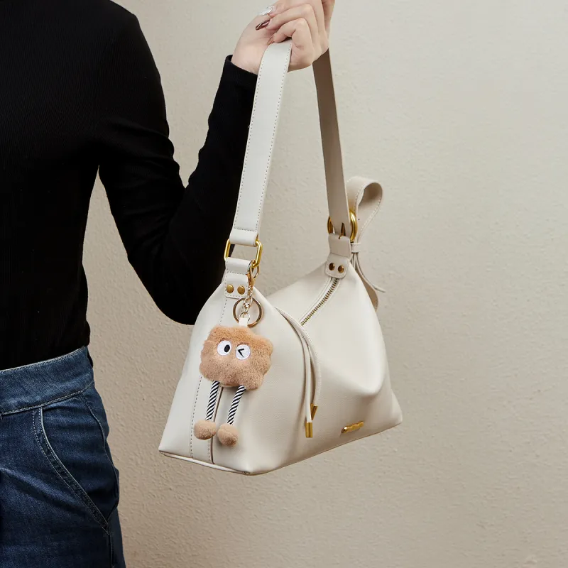 15 MINS Cow Leather Shoulder Bag Crossbody Bag Tote Large Size Women's Multicolor-1