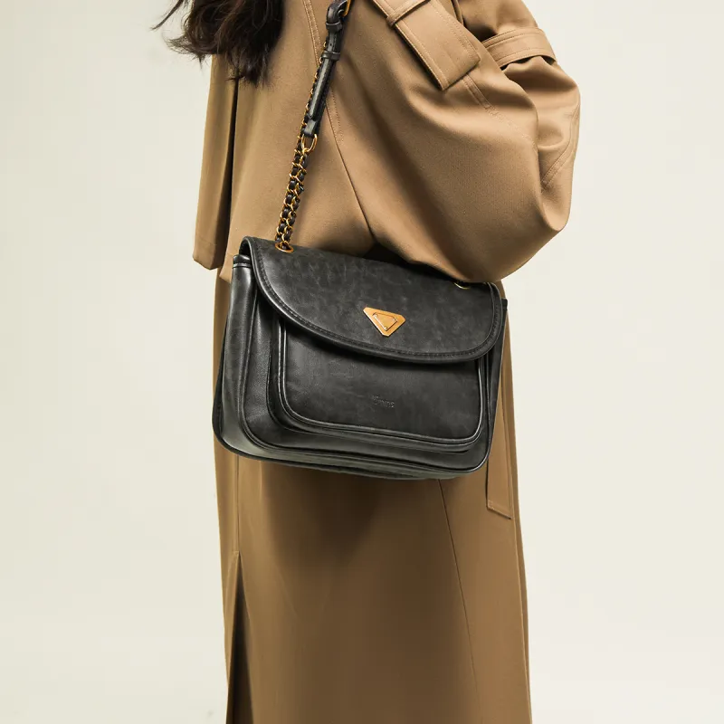 15 MINS Synthetic Leather Messenger Bag Crossbody Bag Shoulder Bag Regular Women's Coffee/Brown/Black-10