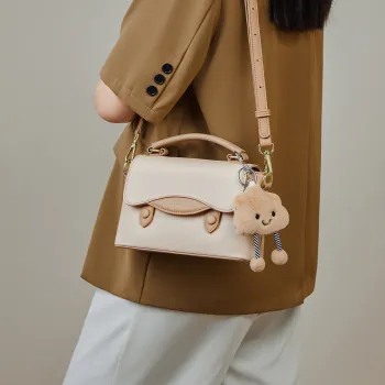 15 MINS Synthetic Leather Crossbody Handbags Regular Women's Ecru & Apricot/Ice Blue