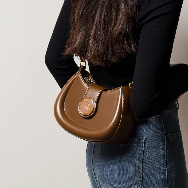 15 MINS Synthetic Leather Shoulder Bag Crossbody Bag Shoulder Bag Regular Women's Ecru & Apricot/Midnight Black/Coffee-12