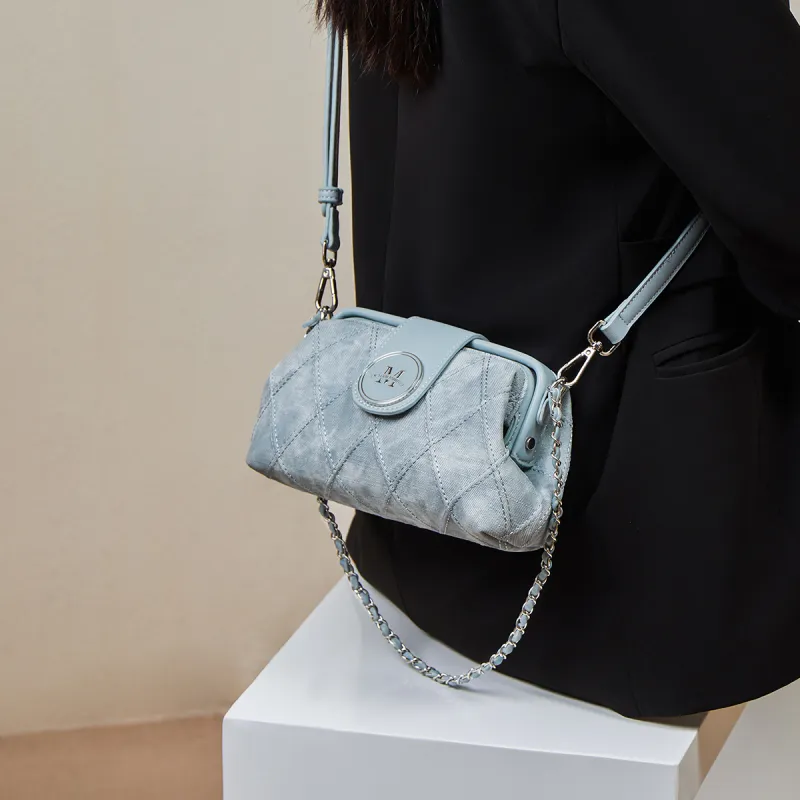 15 MINS Synthetic Leather Crossbody Bag Women's Dusty Pink/Dusty Blue-1