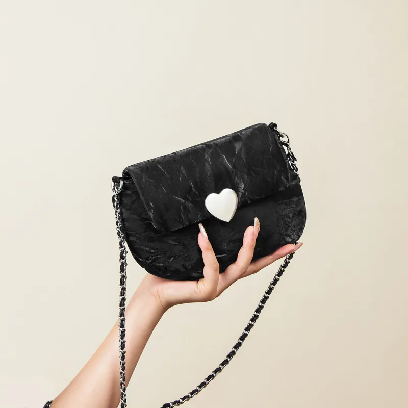 15 MINS Synthetic Leather Shoulder Bag Crossbody Bag Regular Women's Mousse White/Milk Tea Beige/Midnight Black-12