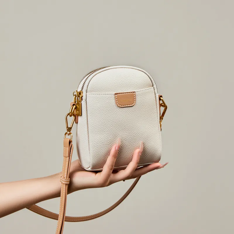15 MINS Cellphone Pouches Ecru & Apricot-1