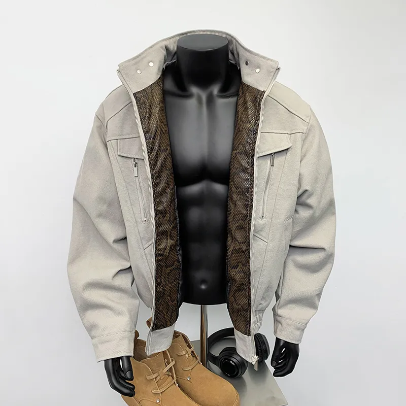 Urban Techwear Solid Color Loose Fit Casual Long Sleeved Jackets & Coats Unisex-11