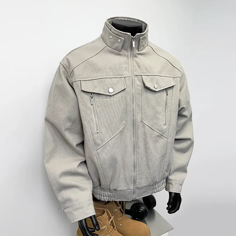 Urban Techwear Solid Color Loose Fit Casual Long Sleeved Jackets & Coats Unisex-10