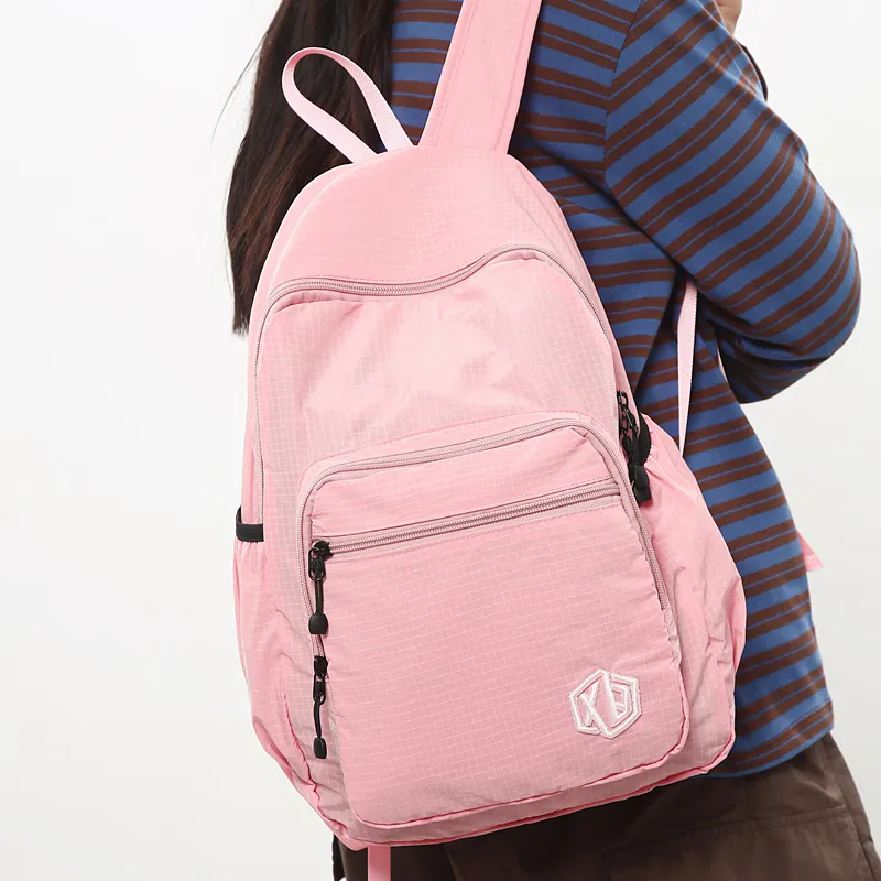 LOUIS ROYALN Nylon Backpack Large Size Unisex Khaki/Dragon Fruit/Gray/White/Green/Black/Pink/Red-10