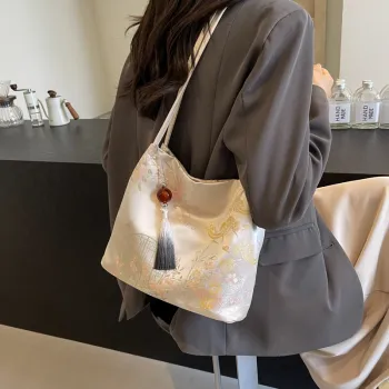 LOUIS ROYALN PU Shoulder Bag Regular Women's White/Pink