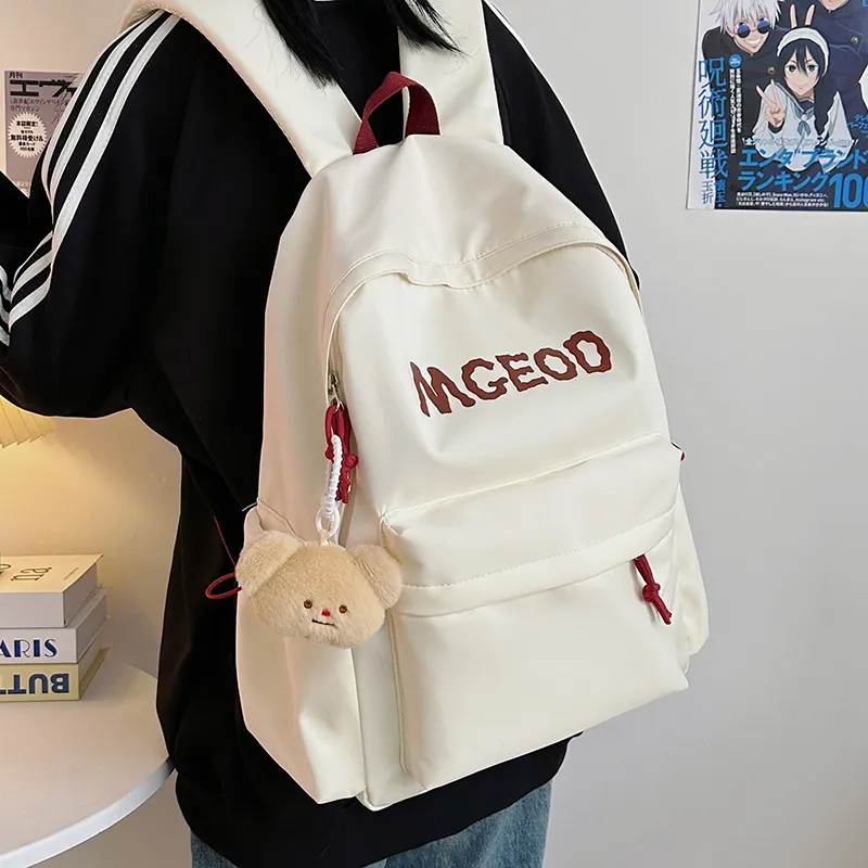 LOUIS ROYALN Nylon Backpack Unisex White/Black/Blue/Yellow/Red-3