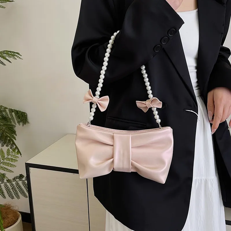LOUIS ROYALN Pu Shoulder Bag, Crossbody Bag Regular Women's Moon White/Rouge Pink/Black-6