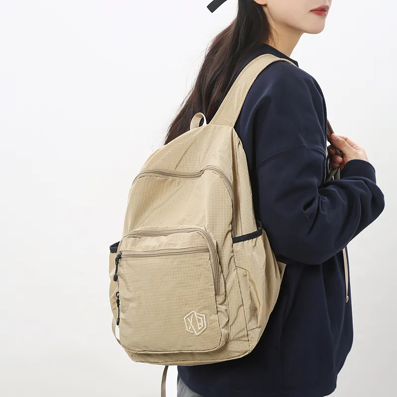 LOUIS ROYALN Nylon Backpack Large Size Unisex Khaki/Dragon Fruit/Gray/White/Green/Black/Pink/Red-2