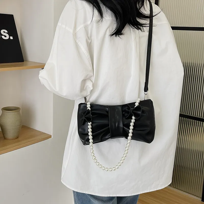 LOUIS ROYALN Pu Shoulder Bag, Crossbody Bag Regular Women's Moon White/Rouge Pink/Black-10