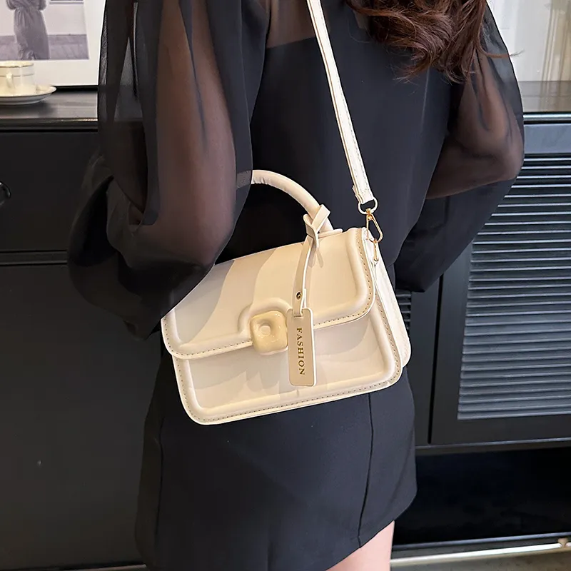 LOUIS ROYALN Pu Handbag, Shoulder Bag, Crossbody Bag Women's White/Black/Pink-1