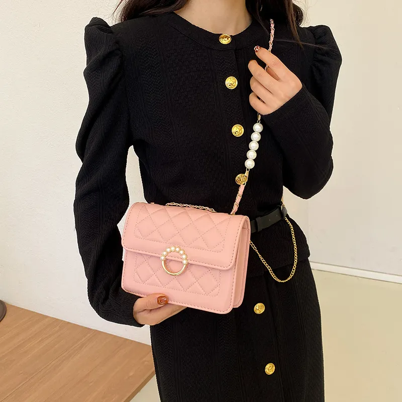 LOUIS ROYALN PU Shoulder Bag, Crossbody Bag Unisex Ecru/Black/Blue/Pink-11
