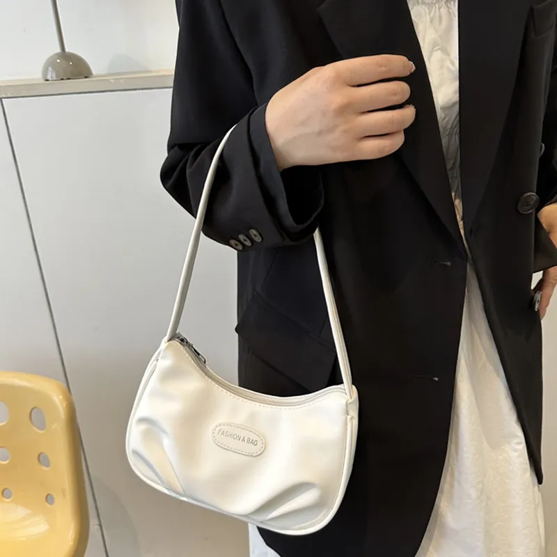 LOUIS ROYALN PU Shoulder Bag Unisex Moonlight Silver/Immortal Dew White/Sand Brown/Concubine Red Pink/Avocado Green-3