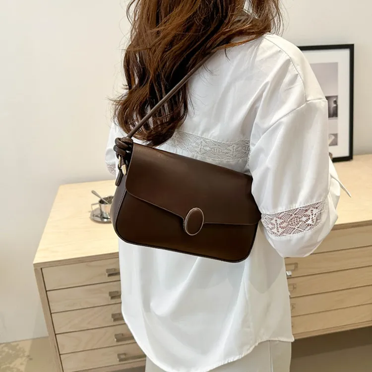 LOUIS ROYALN PU Shoulder Bag Small Square Bag Shoulder Bag Unisex Black/White/Silver/Khaki/Coffee-13