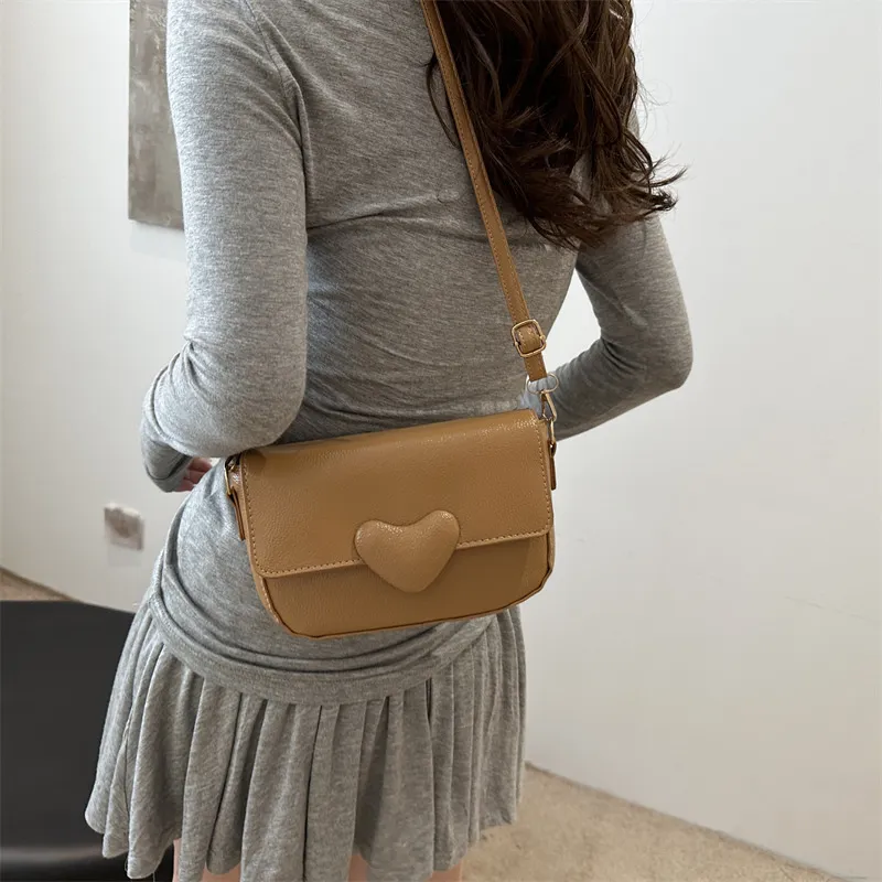 LOUIS ROYALN PU Shoulder Bag Unisex Black/White/Khaki/Pink-8