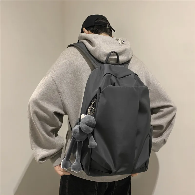 LOUIS ROYALN Nylon Laptop Backpack Unisex Black/White/Red/Gray-11