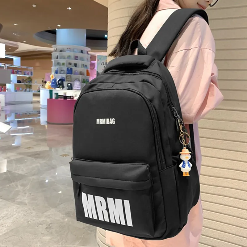 LOUIS ROYALN Nylon Backpack Unisex Black/Yellow Blue/Red Blue/Pink Khaki/Mandarin Blue-2