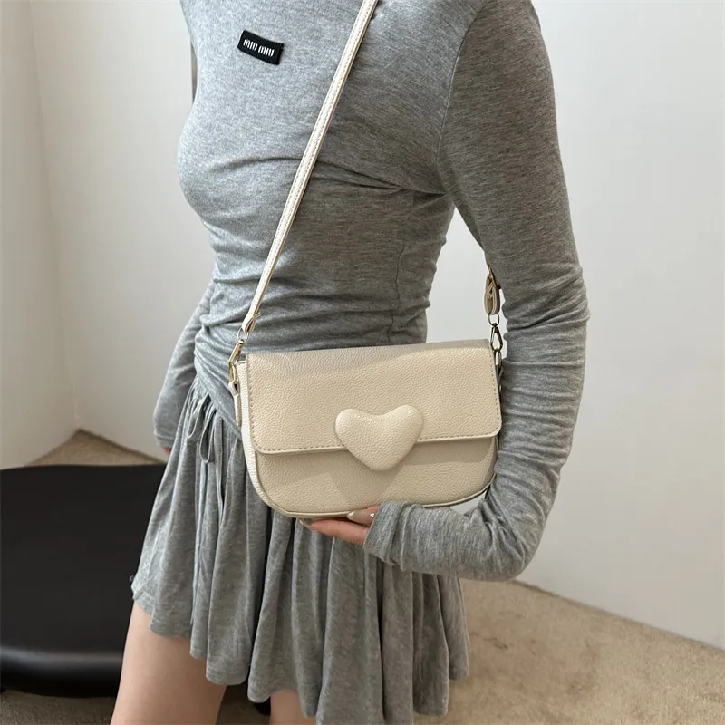 LOUIS ROYALN PU Shoulder Bag Unisex Black/White/Khaki/Pink-4