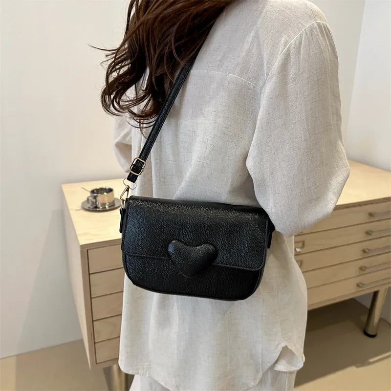 LOUIS ROYALN PU Shoulder Bag Unisex Black/White/Khaki/Pink-1
