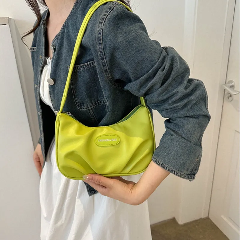 LOUIS ROYALN PU Shoulder Bag Unisex Moonlight Silver/Immortal Dew White/Sand Brown/Concubine Red Pink/Avocado Green-9