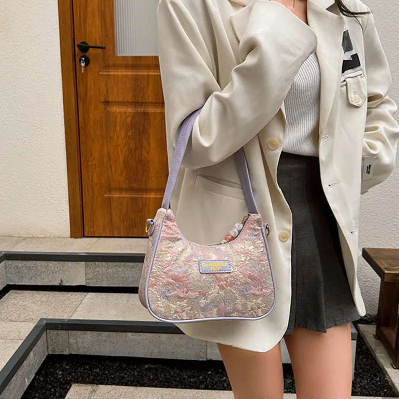 LOUIS ROYALN Artificial Leather Shoulder Bag, Crossbody Bag Regular Women's Purple/Pink/Blue-1