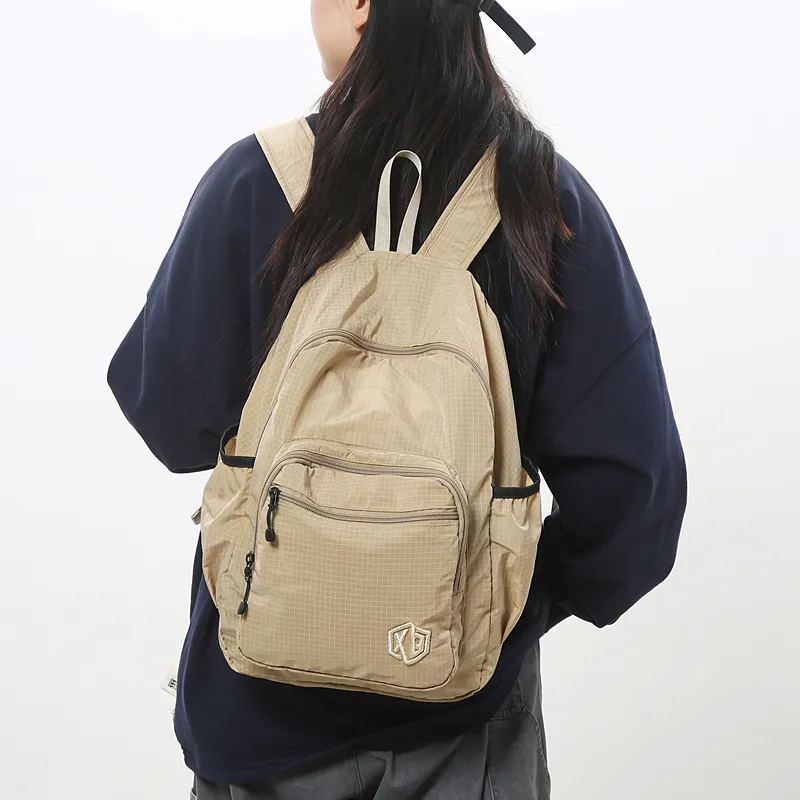 LOUIS ROYALN Nylon Backpack Large Size Unisex Khaki/Dragon Fruit/Gray/White/Green/Black/Pink/Red-1