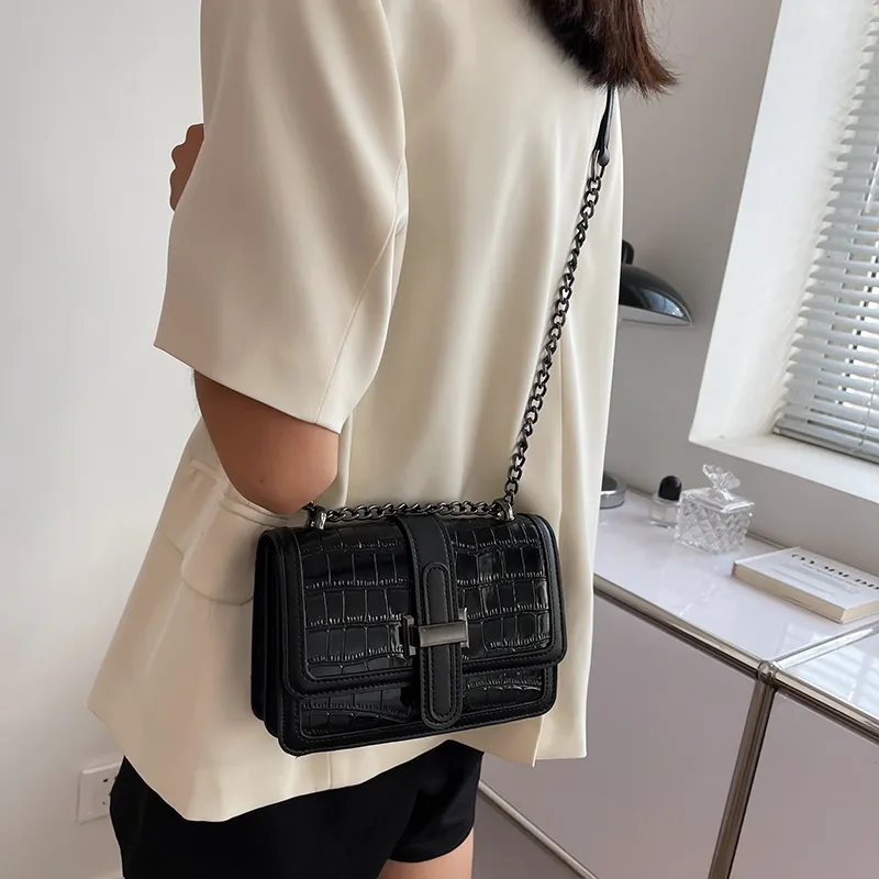 LOUIS ROYALN PU Crossbody Bag, Shoulder Bag Women's Black White/Black-5